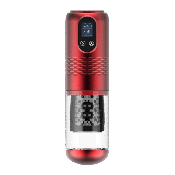 LG-383 Men's Smart LCD Display Retractable Masturbator - Image 3